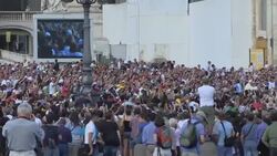 Pope in St Peter's Square, despite sit-in protest on top of Basilica News Clip