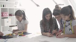 Sewing Class For Kids. Stock Footage