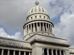 Capitol building of old government in Havana Cuba Stock Footage