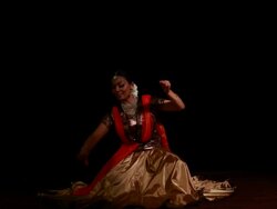 Woman performing Kathak dance on the stage  Stock Footage
