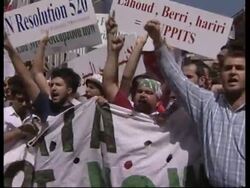 Clashes erupt at anti-Syrian, anti-US rally News Clip