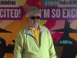 Pedro Almodovar at the 'I'm So Excited' Gala Stock Footage