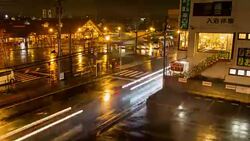 Time lapse of Kawaguchigo station at night Stock Footage