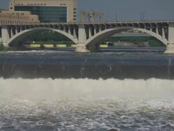 MS Shot of st anthony fall / Minneapolis, Minnesota, United States  Stock Footage