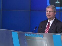 Nasdaq opening bell ringing ceremony with the stars of 'Mad Money' Stock Footage