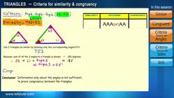 Criteria for Triangle Similarity and Congruency Instructional Video