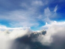 Flying through cumulus Stock Footage