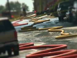 Fire Truck & Hoses #6 Stock Footage