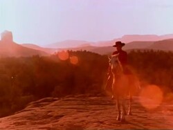 Cowboy at Monument Valley Stock Footage