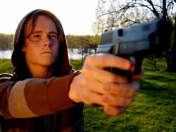 Young Criminal - Gun Shot Stock Footage