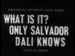 Slate 'What is it? Only Salvador Dali Knows' Stock Footage