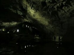 MS Shot of Akiyoshido Cave / Yamaguchi, Yamaguchi Prefecture, Japan Stock Footage