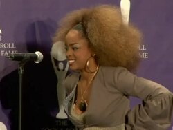 21st Annual Rock and Roll Hall of Fame Induction Ceremony press room Stock Footage