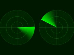 Two screens of a radar Stock Footage