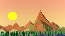 Background with Mountains on sunset Stock Footage