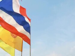 thai flag. Stock Footage