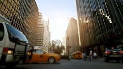 new york city landmarks background. city business district. modern metropolis scenery Stock Footage