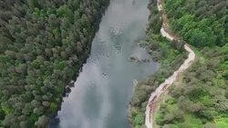 4K Aerial Shot Lake Stock Footage