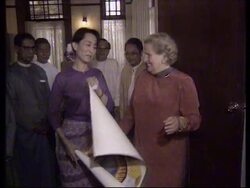 BURMA : RANGOON: US AMBASSADOR TO UN MADELEINE ALBRIGHT VISIT Instructional Video