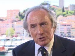 INTERVIEW - Jackie Stweart on dealing with the pressures of sponsorship commitments and how it effected him at 'Weekend of Champions' Interview at Palais des Festivals on May 22, 2013 in Cannes, France (Footage by WireImage Video/Getty Images) Stock Footage