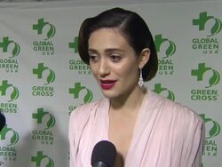 INTERVIEW - Emmy Rossum on what she appreciates about the work Global Green at Global Green USA's 10th Annual Pre-Oscar Party Stock Footage