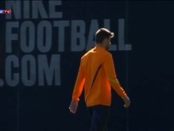 Barcelona train after Getafe win, Alves returns Stock Footage