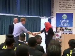 Prince Harry visits Bethnal Green Academy to raise awareness for Invictus Games using social media News Clip