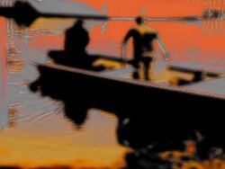 flat bottom boat Stock Footage