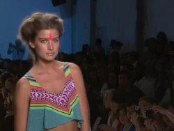 EVENT CAPSULE CHYRON: Mara Hoffman Swim - Runway - MBFW Miami Swim 2012 Stock Footage