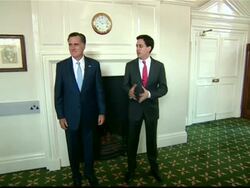Mitt Romney and Ed Miliband photocall News Clip
