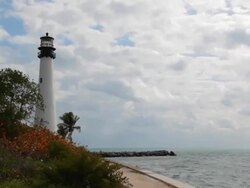 Cape Florida Lighthouse Stock Footage
