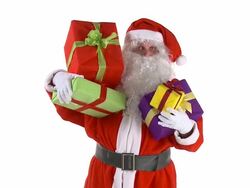 Santa With Presents Stock Footage
