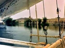 Two Feluccas on the nile Stock Footage