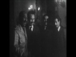 SYND 3 11 73 EGYPTIAN PRESIDENT SADAT MEETS ALGERIAN PRESIDENT BOUMEDIENNE Instructional Video