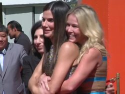 Sandra Bullock, Chelsea Handler and Sue Kroll at S Stock Footage