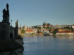 Prague Castle and St. Vitus's Cathedral, Prague Stock Footage