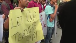 CLEAN : Pakistani students protest deportation of their Turkish teachers News Clip
