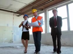 CRANE: Professional constructors Stock Footage