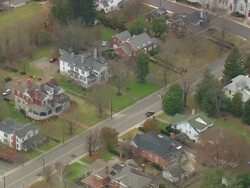 WS AERIAL View of row houses / North Carolina, United States Stock Footage