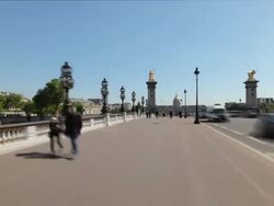 TL Hyperlapse across Pont Alexandre III Stock Footage