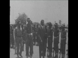 SYND 2 5 68 GENERAL GOWON GREETS TOGO PRESIDENT EYADEMA DURING VISIT News Clip