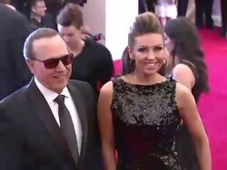 Tommy Mottola and Thalia at "PUNK: Chaos To Couture" Costume Institute Gala Stock Footage