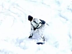 HD: Animated Snowboarder Stock Footage