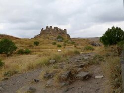 Amberd castle, view of the castle Stock Footage