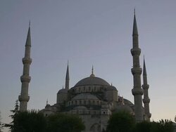 Sultan Ahmed Mosque in Istanbul Stock Footage