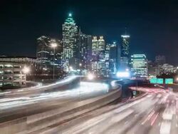 Timelapse view of traffic in Atlanta Stock Footage