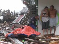 Typhoon Haiyan Storm Surge Destruction And Survivors In Tacloban City Stock Footage