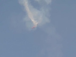 MS POV Stunt pilot flying in red plane / St. Wolfgang, Austria Stock Footage