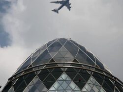 Gherkin Skycraper Goes Into Receivership Stock Footage