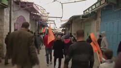 CLEAN : Palestinians protest as hunger strikers News Clip